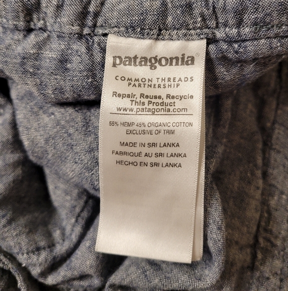 Patagonia Blue Island Hemp Organic Cotton Blend Shorts sz 6 - Picture 8 of 11